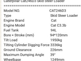 Caterpillar Cat246D3 Skid Steer Loader